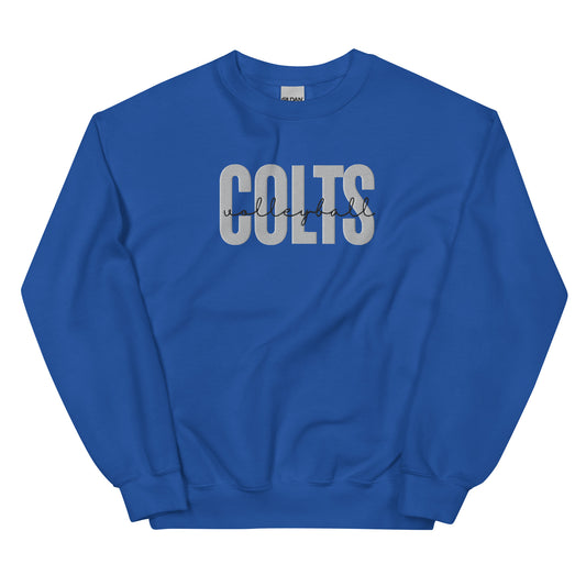 Colts Volleyball - Embroidered - Unisex Sweatshirt