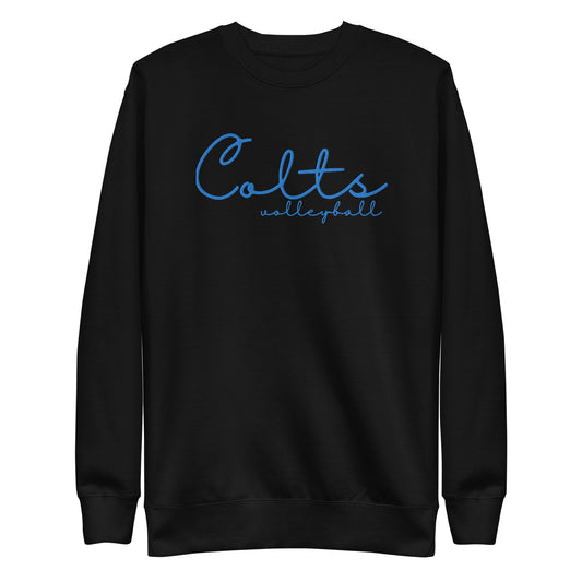 Colts Volleyball - Embroidered - Unisex Premium Sweatshirt