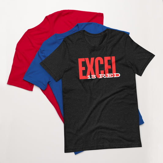 EXCEL - 13 Red - Unisex t-shirt